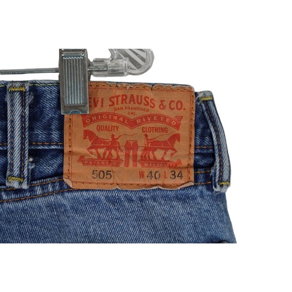 Levis 505 Jeans Tagged Mens Size 40 x 34 Actual 39 x 33 Blue Denim - Picture 4 of 8